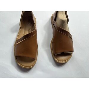 b.o.c. Brown Faux Leather Open-Toe Sandals